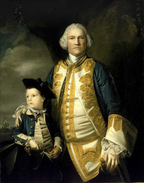 Sir Joshua Reynolds Portrait of Francis Holburne with his son, Sir Francis Holburne, 4th Baronet China oil painting art